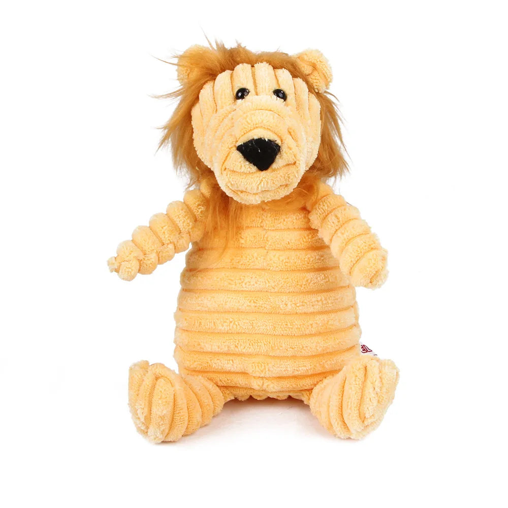 Corduroy Plush Dog Molar Toy – Fun Squeaky Designs for Chewing, Play, and Teeth Cleaning. Perfect for Medium & Large Dogs.