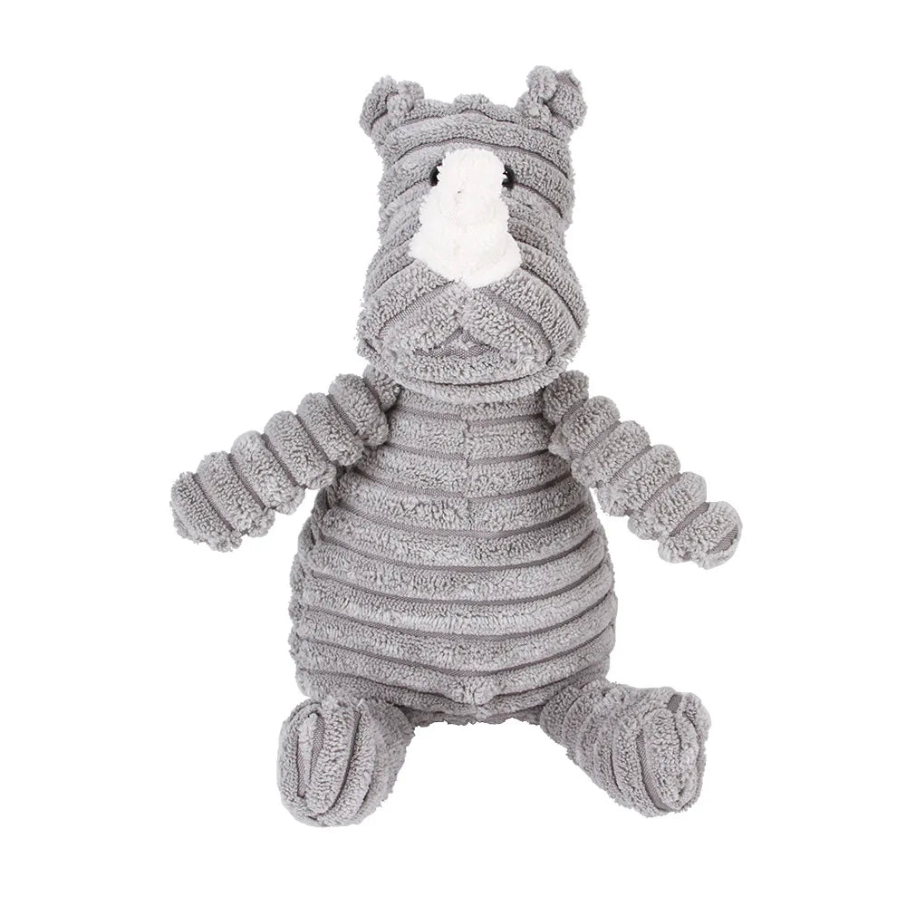 Corduroy Plush Dog Molar Toy – Fun Squeaky Designs for Chewing, Play, and Teeth Cleaning. Perfect for Medium & Large Dogs.