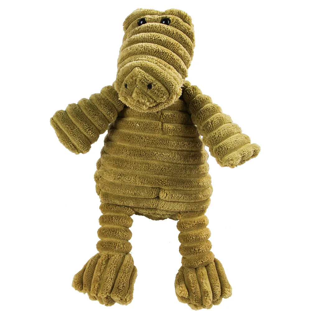 Corduroy Plush Dog Molar Toy – Fun Squeaky Designs for Chewing, Play, and Teeth Cleaning. Perfect for Medium & Large Dogs.